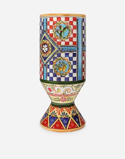 Dolce & Gabbana Outdoor Vase Large In Multi