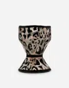 Dolce & Gabbana Leopard-print Hourglass Vase In Multi