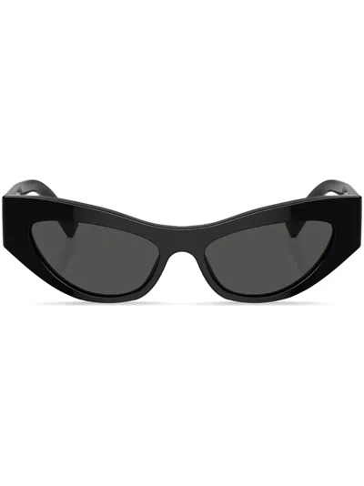 Dolce & Gabbana Logo-embossed Cat-eye Frame Sunglasses In Schwarz