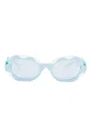 Dolce & Gabbana Oval-frame Sunglasses In Blue