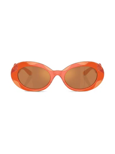 Dolce & Gabbana Kids' Oval-frame Sunglasses In Orange