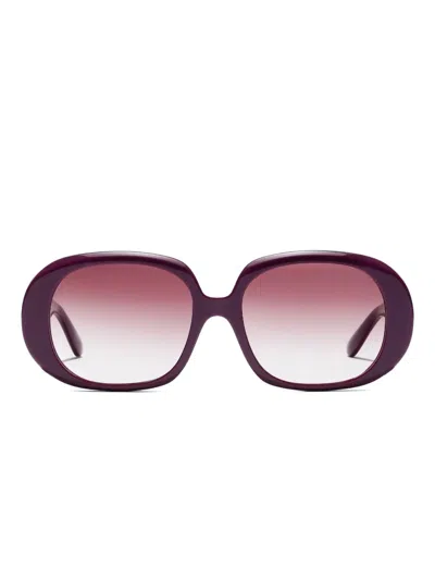 Dolce & Gabbana Oval-frame Sunglasses In Purple