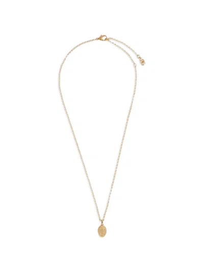 Dolce & Gabbana Oval Pendant Necklace In Gold