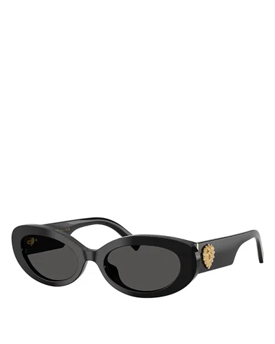 Dolce & Gabbana Oval Sunglasses, 53mm In Black