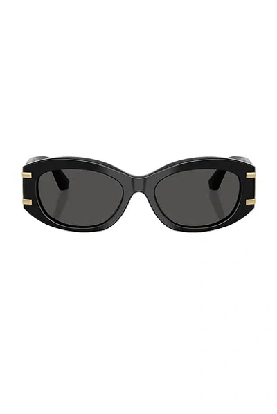 Dolce & Gabbana Womens Black Dg4502 Oval-frame Acetate Sunglasses