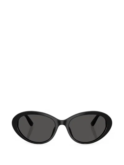 Dolce & Gabbana Oval-frame Sunglasses In Black