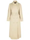 Dolce & Gabbana 'over' Beige Polyester Blend Trench Coat In Beige