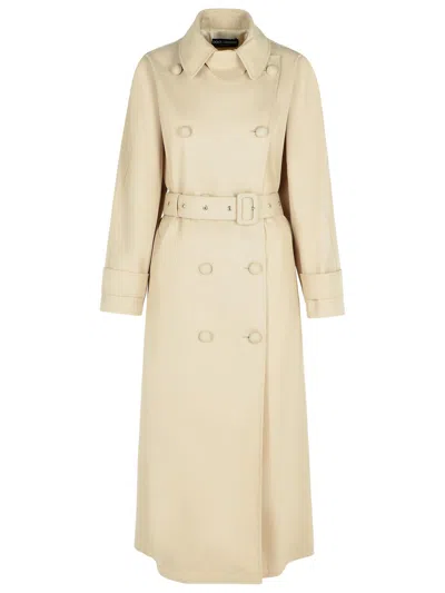 Dolce & Gabbana 'over' Beige Polyester Blend Trench Coat