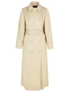 Dolce & Gabbana 'over' Beige Polyester Blend Trench Coat In Beige