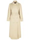 Dolce & Gabbana 'over' Beige Polyester Blend Trench Coat In Beige