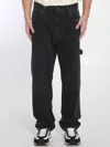 Dolce & Gabbana Wide Leg Cargo Jeans Strap In Black