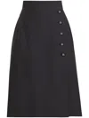 Dolce & Gabbana Overlapping-panel Midi Skirt In Black