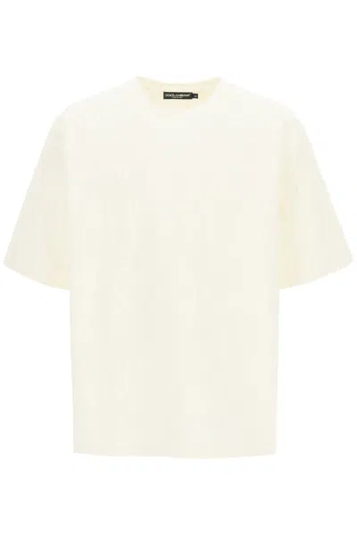 Dolce & Gabbana Oversize All-over Logo T-shirt In White