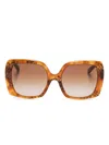 Dolce & Gabbana Sonnenbrille Mit Oversized-gestell In Braun