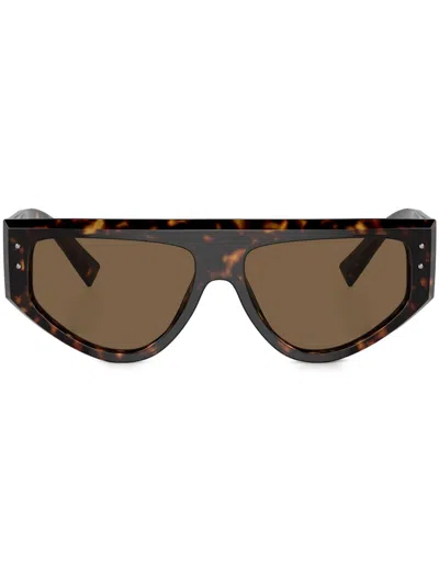 Dolce & Gabbana Oversize-frame Sunglasses In Brown