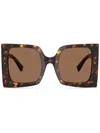 Dolce & Gabbana Oversize-frame Sunglasses In Brown