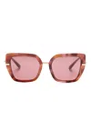 Dolce & Gabbana Oversize-frame Sunglasses In Brown