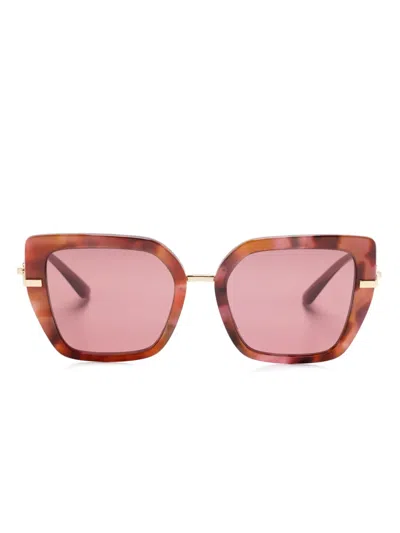 Dolce & Gabbana Oversize-frame Sunglasses In Brown