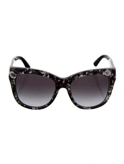 Pre-owned Dolce & Gabbana Oversize Gradient Sunglasses In Black
