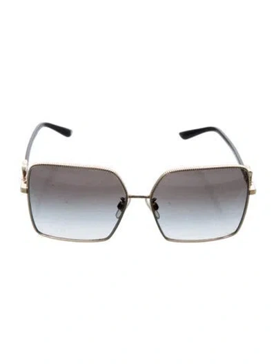 Pre-owned Dolce & Gabbana Oversize Gradient Sunglasses In Black