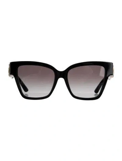 Pre-owned Dolce & Gabbana Oversize Gradient Sunglasses In Black