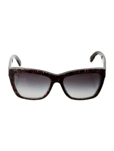 Pre-owned Dolce & Gabbana Oversize Gradient Sunglasses In Black