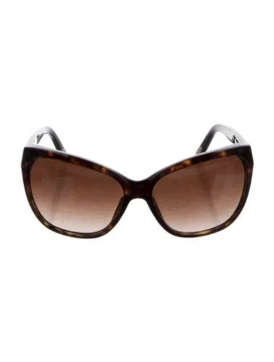 Pre-owned Dolce & Gabbana Oversize Gradient Sunglasses In Brown