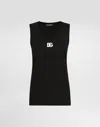 Dolce & Gabbana Dg Logo Tank Top In Black
