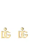 Dolce & Gabbana Crystal Logo Earrings Jewelry Gold In Yellow