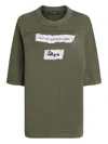 Dolce & Gabbana Panelled Graphic-print T-shirt In Green