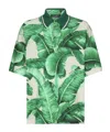 Dolce & Gabbana Oversize Polo-shirt With Banana Tree Print In Green