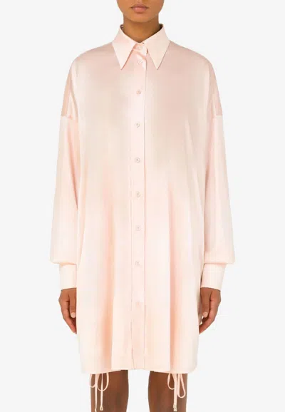 Dolce & Gabbana Oversize Satin Shirt In Pink