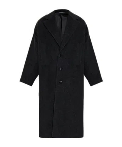 Dolce & Gabbana Oversize Single-breasted Coat In Black