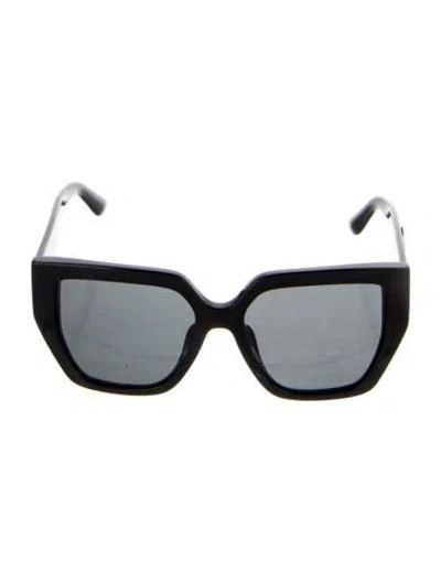 Pre-owned Dolce & Gabbana Oversize Tinted Sunglasses In Black
