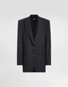Dolce & Gabbana Oversized Single Bre In Grey