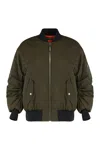Dolce & Gabbana Oversized Bomber In Nylon In Green