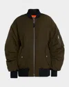 Dolce & Gabbana Oversized Bomber Jacket In Brown