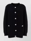 Dolce & Gabbana Oversized Cardigan Featuring Ribbed Texture In Black