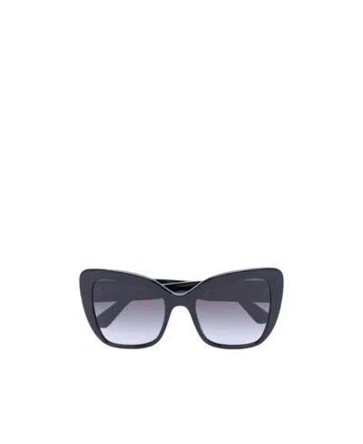 Dolce & Gabbana Oversized Cat-eye-frame Sunglasses In Black