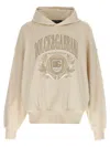 Dolce & Gabbana Beige Embroidered Hoodie In Gray