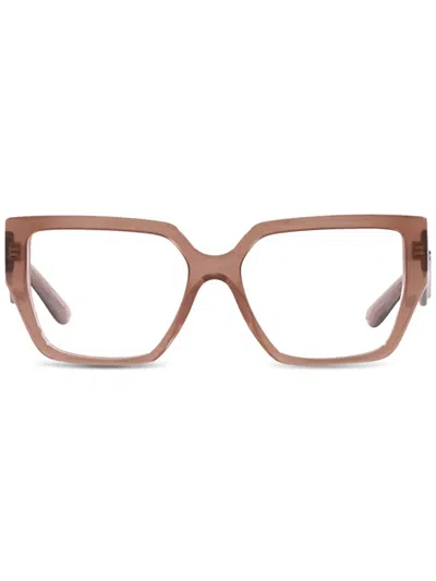 Dolce & Gabbana Oversized-frame Glasses In Brown