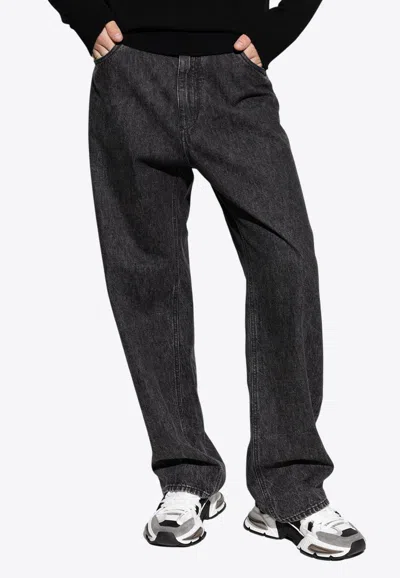 DOLCE & GABBANA OVERSIZED HIGH-WAIST DENIM PANTS