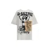 Dolce & Gabbana Women White Crew Neck T-shirt With Maxi Print On The Front In Cotton Woman In White