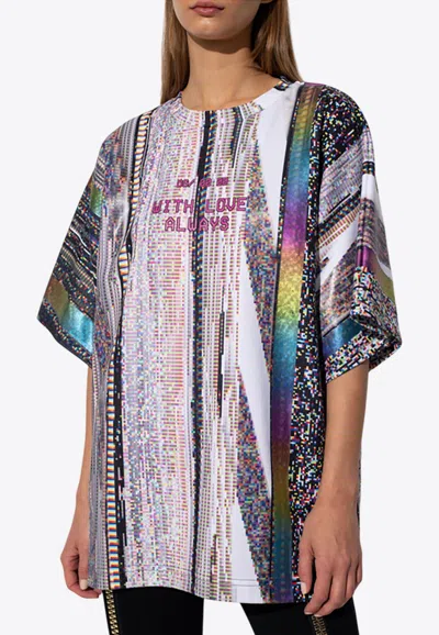 Dolce & Gabbana Oversized Patterned T-shirt In Multicolor