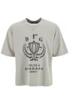 Dolce & Gabbana Logo-print Cotton T-shirt In Grey