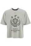 Dolce & Gabbana Logo-print Cotton T-shirt In Grey