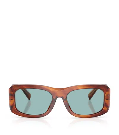 Dolce & Gabbana Oversized Rectangular Sunglasses In Brown