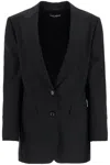 Dolce & Gabbana Oversized Single Bre In Black