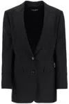 Dolce & Gabbana Oversize Woolen Jacket In Nero (black)