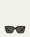 Dolce & Gabbana Crystal-embellished Square-frame Sunglasses In Black
